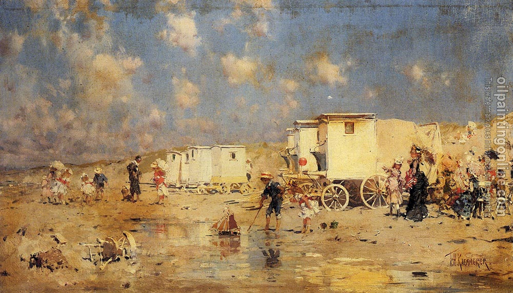 Frederick Hendrik Kaemmerer - The Beach At Scheveningen Holland